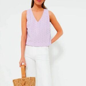 Tuckernuck Lavender Eyelet sleeveless top